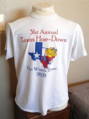 Collectible Vintage 2020 Texas HoeDown Souvenir T-Shirt, Fort Worth Texas (XL)